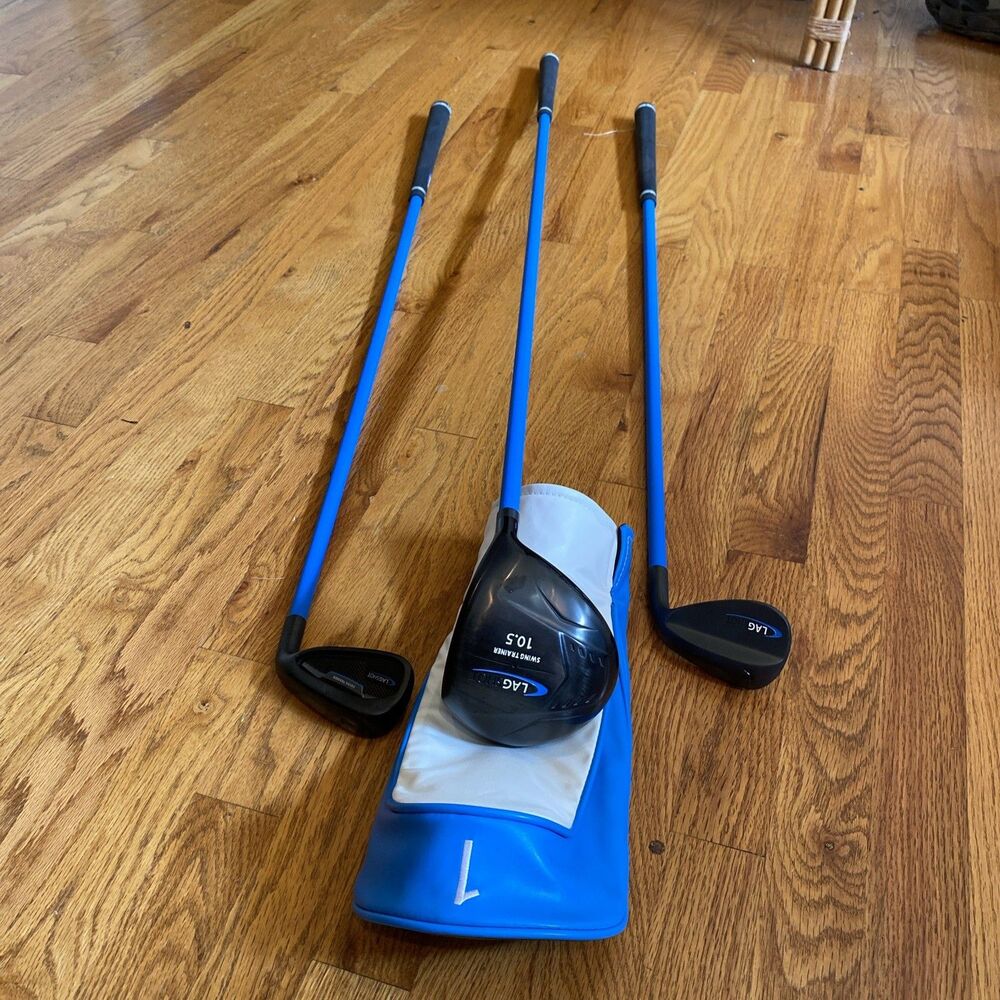 Lag Shot Swing Trainer Golf Club Combo Set Right Handed Driver 7 Iron 54° Wedge